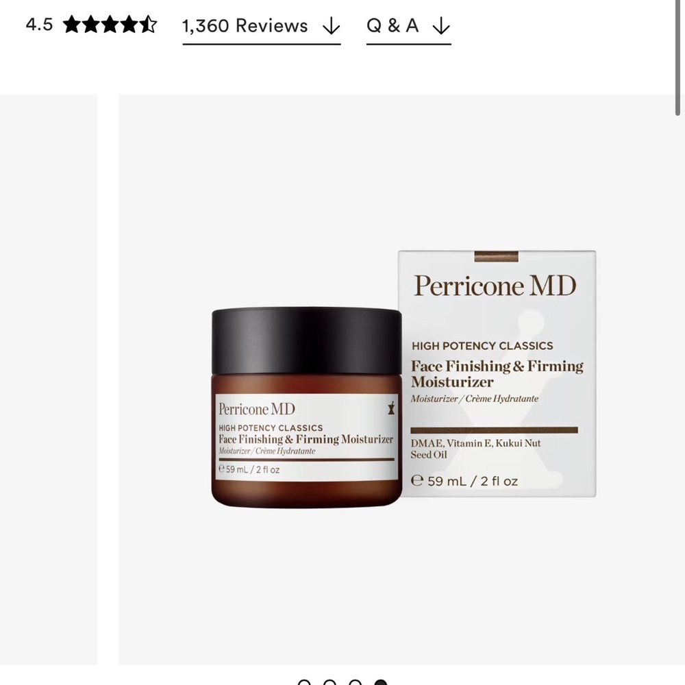 Perricone MD Face Finishing & Firming Moisturizer - 2-2oz